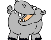 Dibuix Hipopòtam pintat per hipopotam