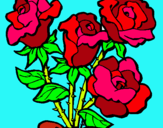 Dibuix Ram de roses pintat per carla vega molina
