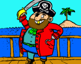 Dibuix Pirata a bord pintat per denis
