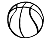 Dibuix Pilota de bàsquet pintat per basket blanc