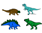 Dibuix Dinosauris de terra pintat per albabellapartgalvez