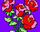 Dibuix Ram de roses pintat per lala
