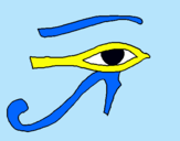 Dibuix Ull Horus pintat per alvaro