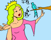 Dibuix Princesa cantant pintat per julia