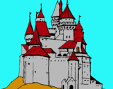 Dibuix Castell medieval pintat per ramon