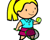 Dibuix Noia tennista pintat per Jordi