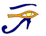 Dibuix Ull Horus pintat per arnau 