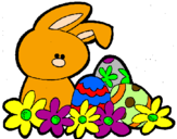 Dibuix Conillet de Pasqua pintat per gerard