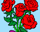 Dibuix Ram de roses pintat per nikita bazuev