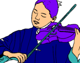 Dibuix Violinista  pintat per Ei