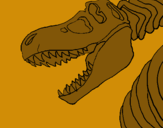 Dibuix Esquelet tiranosauri rex pintat per oscar