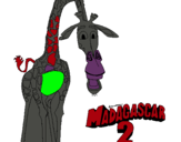 Dibuix Madagascar 2 Melman pintat per drac