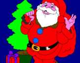 Dibuix Santa Claus i un arbre de nadal  pintat per ORIOL