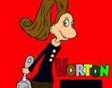 Dibuix Horton - Sally O'Maley pintat per joan