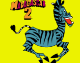 Dibuix Madagascar 2 Marty pintat per susanna
