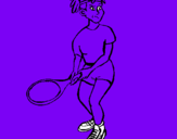 Dibuix Noia tennista pintat per josefina patito feo