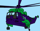 Dibuix Helicòpter al rescat  pintat per andersson