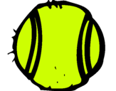 Dibuix Pilota de tennis  pintat per david rebollo