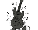 Dibuix Guitarra elèctrica pintat per emili