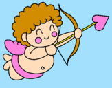 Dibuix Cupido pintat per katia v p