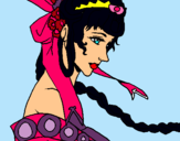 Dibuix Princesa xinesa pintat per laura