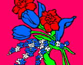 Dibuix Ram de flors pintat per alba nicolau