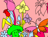 Dibuix Fauna i flora pintat per isabel maria