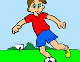 Dibuix Jugar a futbol pintat per DÍDAC