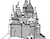 Dibuix Castell medieval pintat per alex