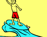 Dibuix Surfista pintat per josep