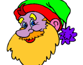 Dibuix Cara del Pare Noel pintat per anònim
