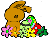 Dibuix Conillet de Pasqua pintat per cg5