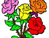 Dibuix Ram de roses pintat per carla