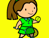 Dibuix Noia tennista pintat per Jana