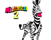 Dibuix Madagascar 2 Marty pintat per  helena rodriguez parada