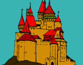 Dibuix Castell medieval pintat per fèlix