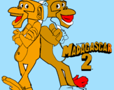 Dibuix Madagascar 2 Manson i Phil 2 pintat per m<aarcremacho