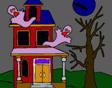 Dibuix Casa fantansma pintat per XAVI
