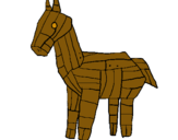 Dibuix Cavall de Troia pintat per joan orengo