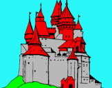 Dibuix Castell medieval pintat per GATET