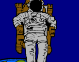 Dibuix Astronauta pintat per marc hernandez
