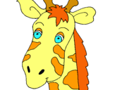 Dibuix Cara de girafa pintat per cargol