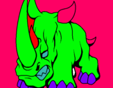Dibuix Rinoceront II pintat per ferran