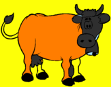 Dibuix Vaca lletera pintat per TOMAS