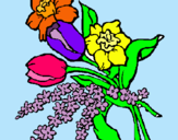 Dibuix Ram de flors pintat per nadia