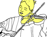 Dibuix Violinista  pintat per Nàstia