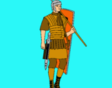 Dibuix Soldat romà  pintat per sergi Prat Merin