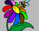 Dibuix Margarida amb abella pintat per sira