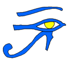 Dibuix Ull Horus pintat per Iara