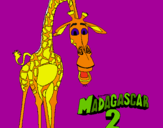 Dibuix Madagascar 2 Melman pintat per ruth